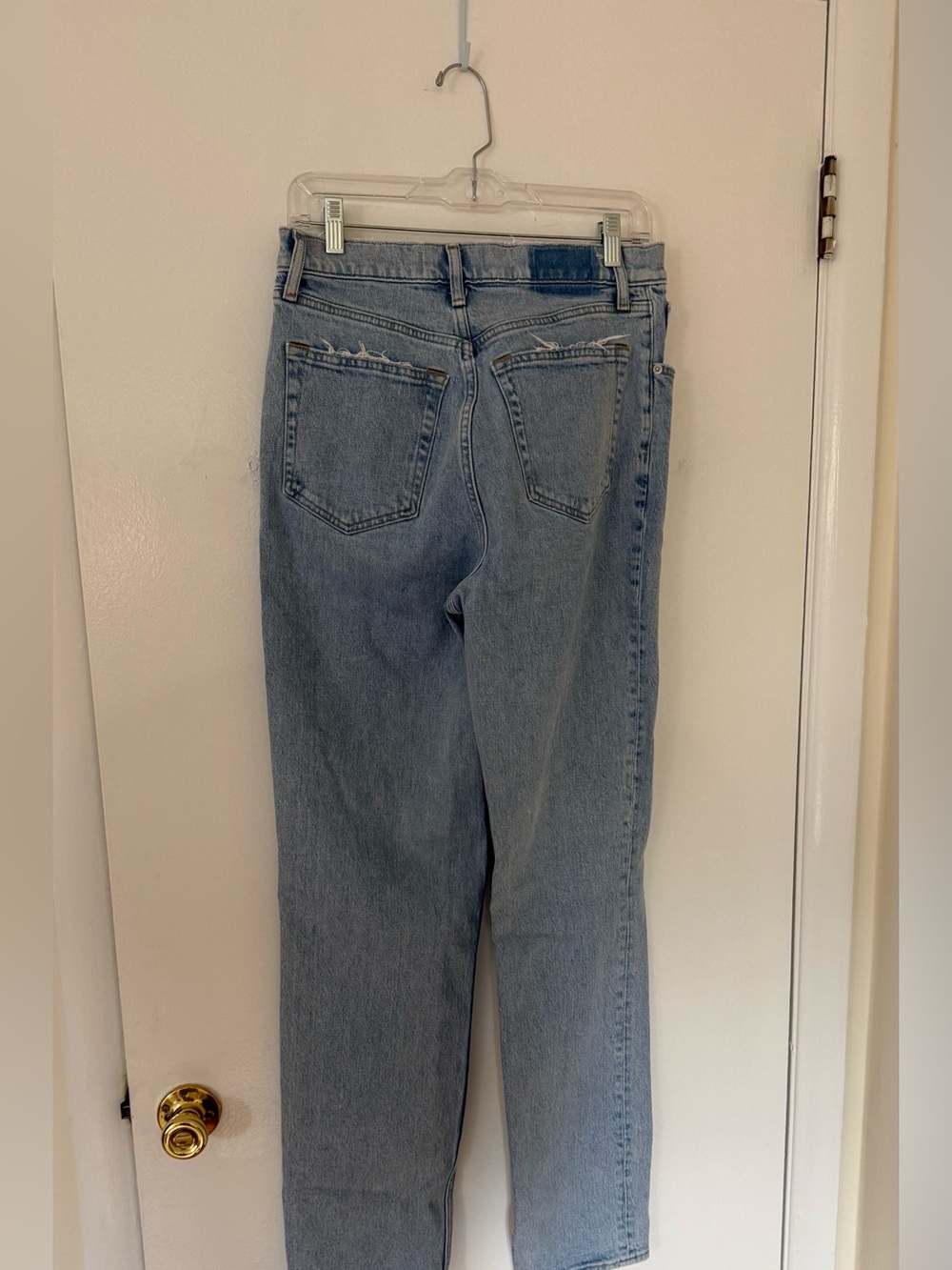 ABERCROMBIE DENIM The 90’s Straight Ultra High Rise Crossover | Size 29 / 8 LONG - Picture 2 of 4